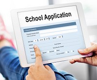 School Application Document Registration Form Concept