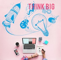 Think Big Ideas Creativity Imagination Light Bulb Concept