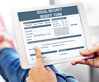 Social Security Benefit Form Application Concept
