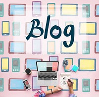 Blog Blogging Connecting Content Information Concept