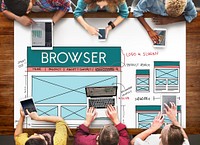 Browse Browser Connect Internet Layout Concept
