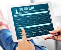 Online Web Job Application Form Concept