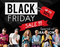 Black Friday Discount Half Price Promotion Concept