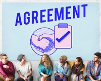 Business Agreement Deal Handshake Graphic Concept