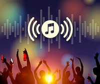 Melody Music Wireless Sound Technology Concept