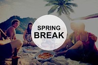 Spring Break Beach Party Teenager Adolescence Leisure Concept