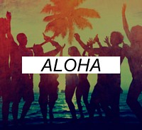 Aloha Cheerful Holiday Happiness Concept