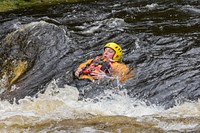 Firefighter training in water, 20 March, 2019, Cheshire, UK. Original public domain image from Flickr