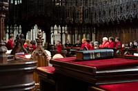 Holy bible in church, May 4, 2019, Cheshire, UK. Original public domain image from Flickr