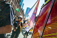 Pride celebration parade, August 24, 2019, Manchester, UK. Original public domain image from Flickr