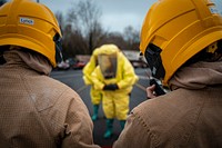 Hazmat training, March 18, 2021, Cheshire, UK. Original public domain image from Flickr