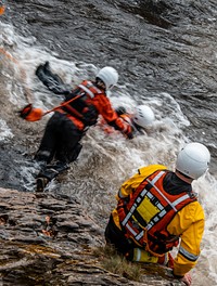 Swift water rescue training. Original public domain image from Flickr