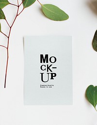Mockup design space paper card