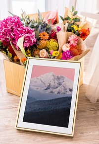 Mountain picture frame, home decor