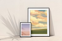 Photo frame mockup, aesthetic home decor