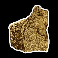 Gold decorative stone sticker design element