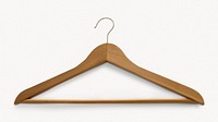 Wooden clothes hanger isolated design
