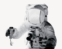 NASA Astronaut Alan Bean holds Special Environmental Sample Container