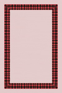 Frame vector with vintage red border, remixed from the artworks by Mario Simon