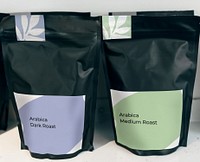 Coffee bag mockup, minimal design psd