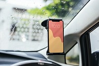 Smartphone screen mockup, car psd