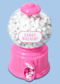 Pink candy machine collage element psd