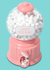 Cute candy machine collage element psd