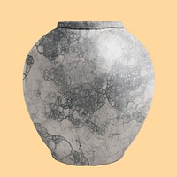 Clay vase, bubble art design