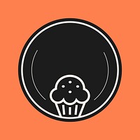 Bakery icon element in black color