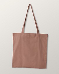 Brown canvas tote bag with blank design space