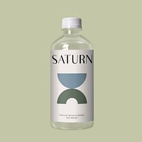 Water bottle label mockup, packaging design  psd
