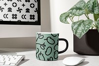Coffee mug mockup, product design psd