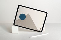 Tablet screen editable mockup,  digital device