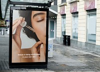 Billboard mockup, bus stop advertisement  psd