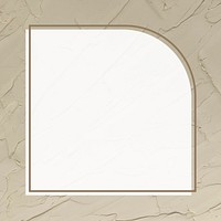 Beige frame vector with textured background