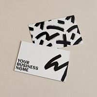 Black abstract business cards photo