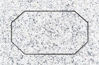 Octagon black frame on a marble vector