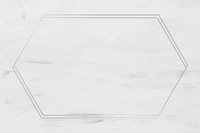 Hexagon silver frame on painted background vector