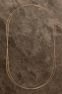 Oval gold frame on abstract brown background vector