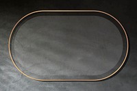 Oval gold frame on dark cement background vector
