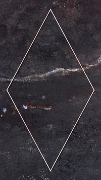 Rhombus silver frame on marble mobile phone wallpaper vector