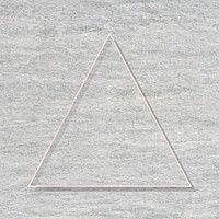 Triangle rose gold frame on cement background vector