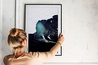 Photo frame mockup, editable design psd