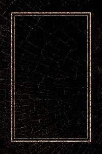 Rectangle frame on black wood texture background