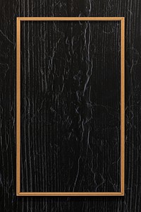 Rectangle frame on black wooden texture background