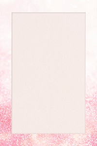 Rectangular frame on glittery pink background mockup