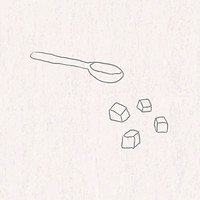 Sugar cube doodle journal sticker vector
