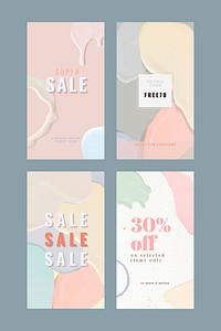 Fashion sale template collection vector 