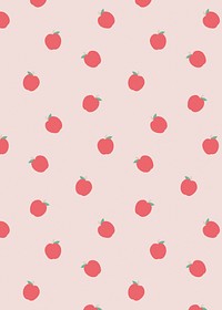 Vector seamless apple pattern pastel background