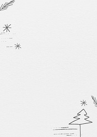 Minimal Christmas tree greeting card with text space